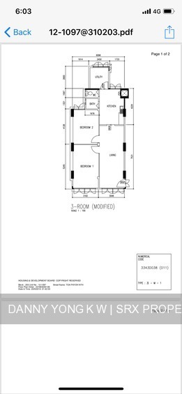 Blk 203 Toa Payoh North (Toa Payoh), HDB 3 Rooms #181300052